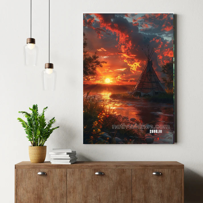 Sunset Tepee Haven Canvas