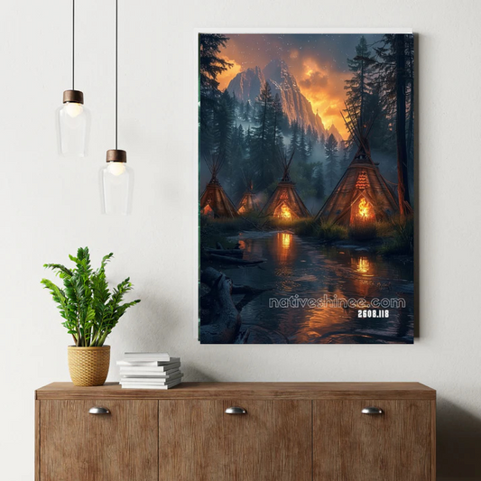 Prayer of the Twilight Hawk Canvas