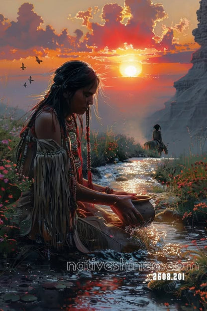 Whispers of the Golden Stream Canvas