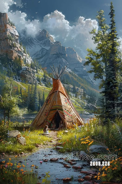 Peace of the Mountain Valley Canvas