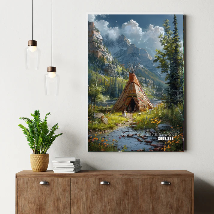 Peace of the Mountain Valley Canvas