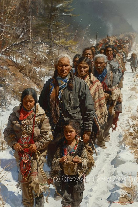 The Long Walk of Tradition Native American Canvas VA