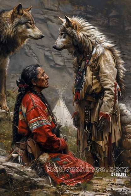 Wisdom of the Wolf Spirit Canvas