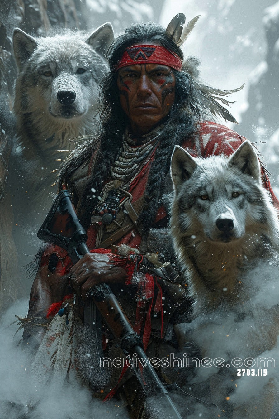 Winter Wolf Guardians Canvas