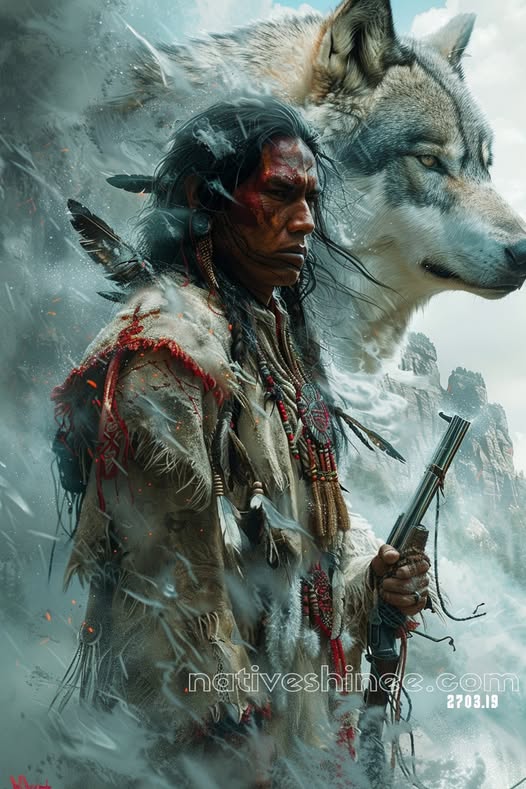 Spirit of the Wolf Guardian Canvas