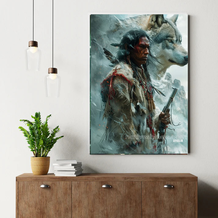 Spirit of the Wolf Guardian Canvas