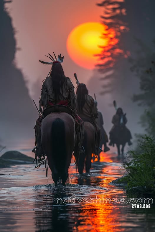 Riders of the Setting Sun Canvas