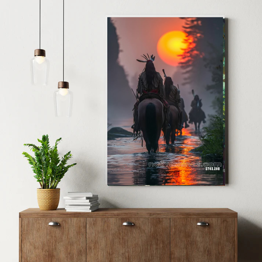 Riders of the Setting Sun Canvas