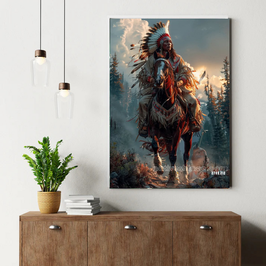 The Chief’s Ride at Dawn Canvas
