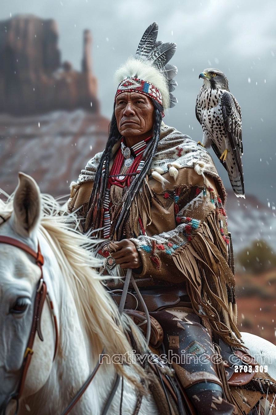 Snowy Plains Rider Canvas