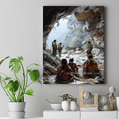 Shelter in the Storm Native American Canvas