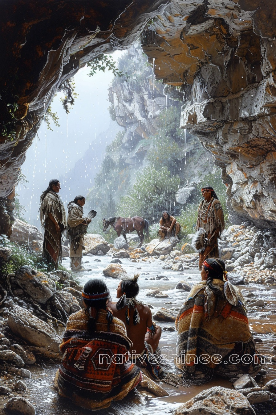 Shelter in the Storm Native American Canvas