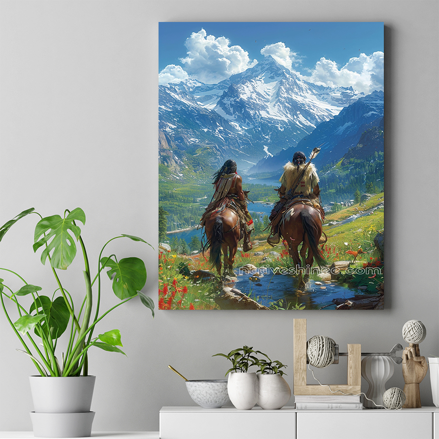 Exploring the Great Mountain Wilderness Native American Canvas