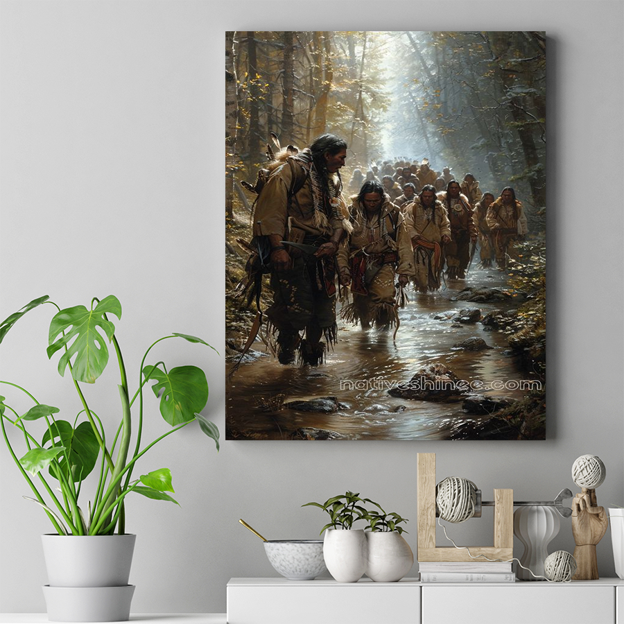 Journey of Togetherness Native American Canvas