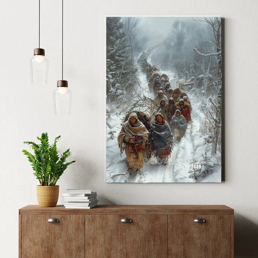 Trail of Snow and Silence Canvas
