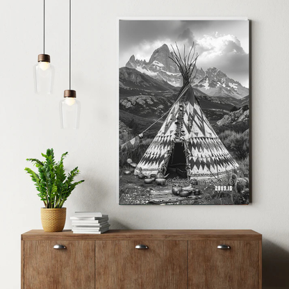 The Sacred Home of the Mountain Canvas