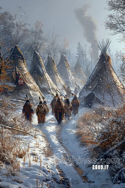 The Journey of the Winter Tribe Canvas