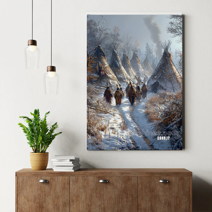 The Journey of the Winter Tribe Canvas