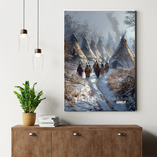 The Journey of the Winter Tribe Canvas