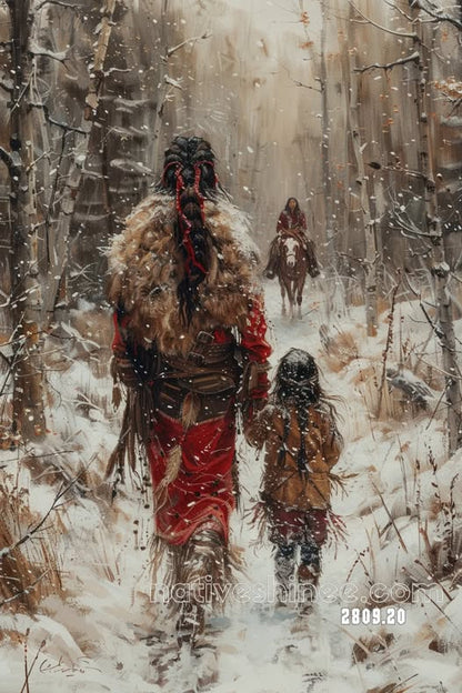 The Journey Through the Winter Path Canvas