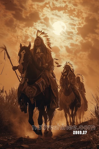 Riders of the Crimson Dawn Canvas