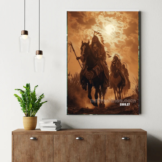 Riders of the Crimson Dawn Canvas