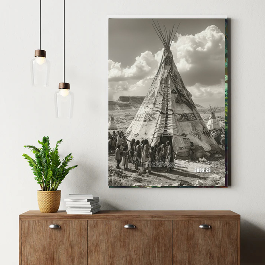 Gathering at the Great Tipi Canvas