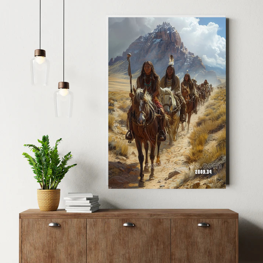 The Journey of the Plains Riders Canvas