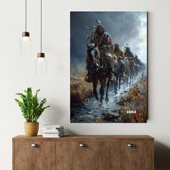 Warriors of the Rain Trail Canvas