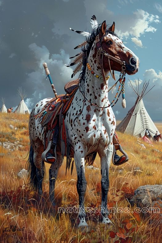 Spirit of the Plains Native American Horse Canvas VA