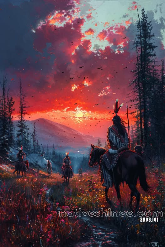 Riders of the Crimson Horizon Canvas