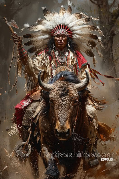 Warrior of the Sacred Plains Canvas