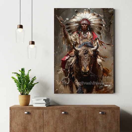 Warrior of the Sacred Plains Canvas