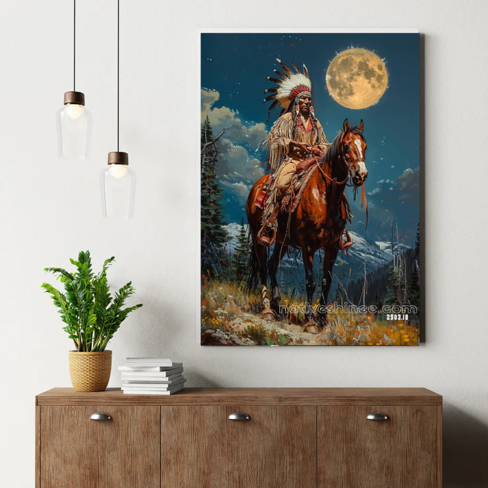 Moonlight Guardian of the Plains Canvas