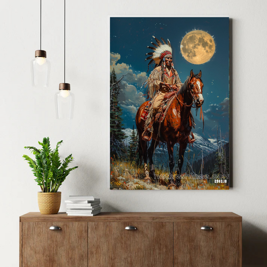 Moonlit Warrior Canvas