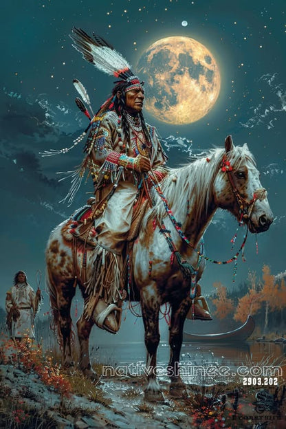 Lunar Canoe Voyage Canvas