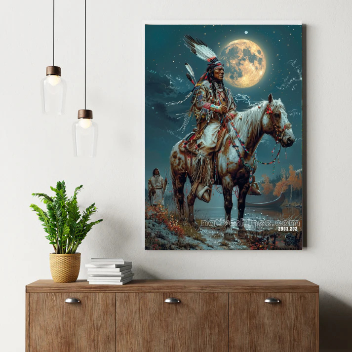 Lunar Canoe Voyage Canvas
