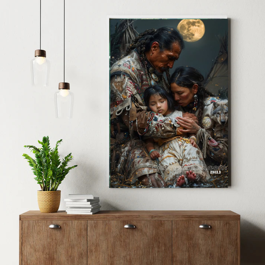 Spirit of the Moonlit Family Canvas