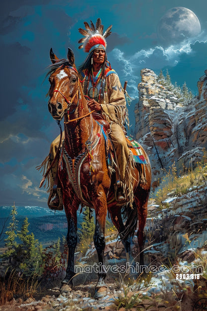 Lunar Peak Vigil Canvas