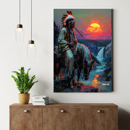 Sunset Peace Pipe Reverie Canvas