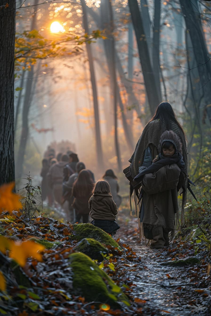 Trail of Tears Native American Morning Path of Ancestors Canvas