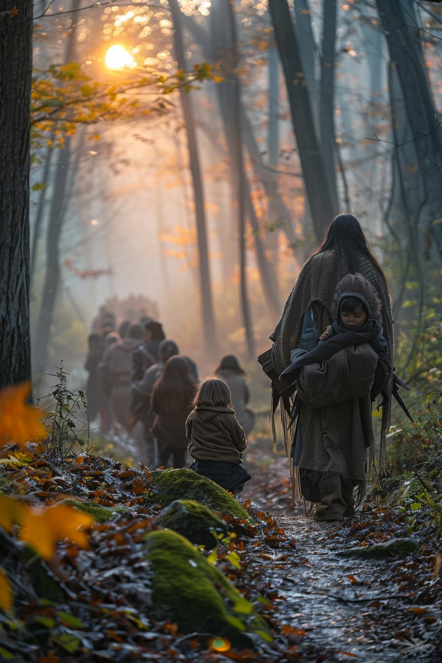 Trail of Tears Native American Morning Path of Ancestors Canvas ...
