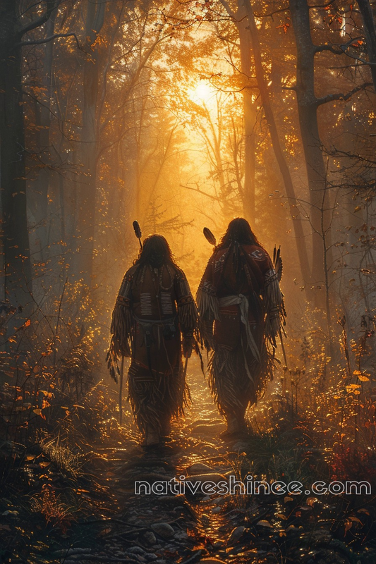 Walking Through Ancestral Light Native American Canvas