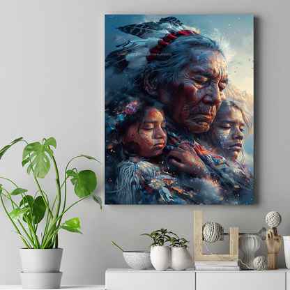 Generations United in Spirit Native American Canvas