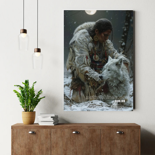 Watcher of the Sunlit Mesa Canvas