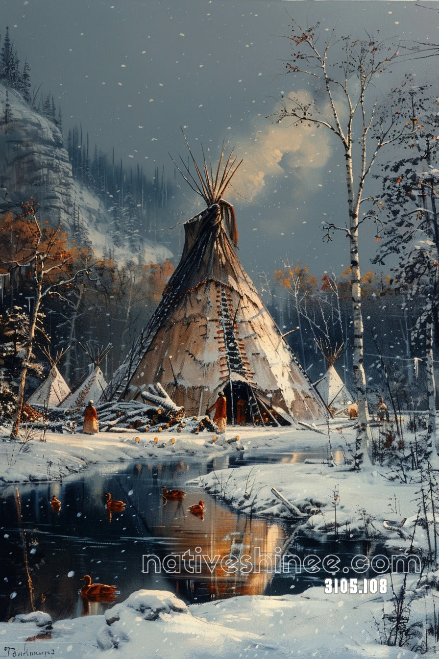 Afternoon Harmony by the Lake Canvas