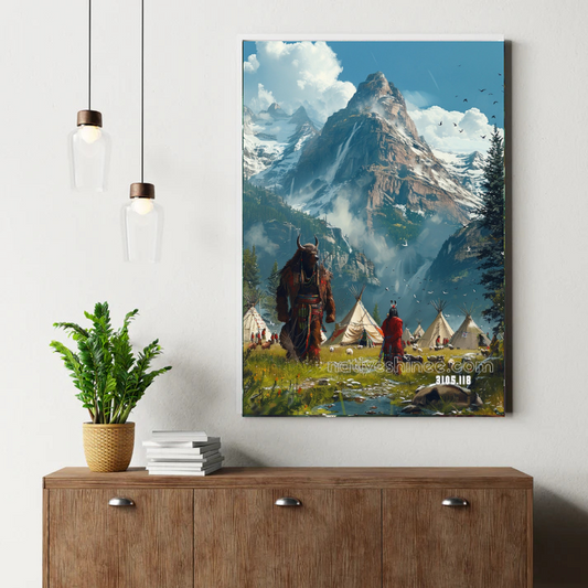 Horned Mountain Guardian Canvas