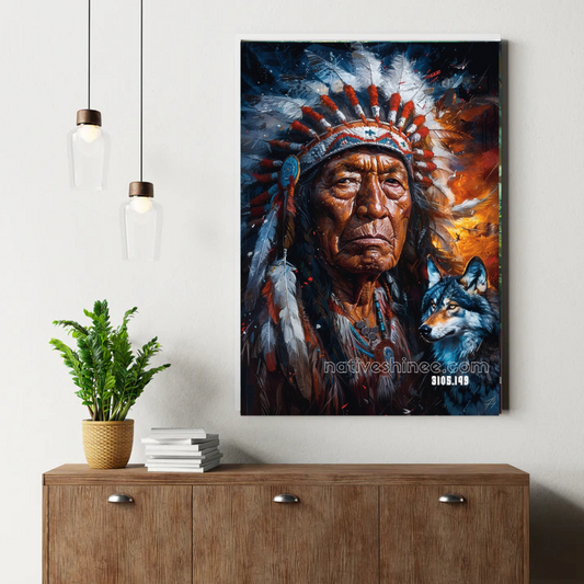 Spirit Wolf Elder Canvas Canvas