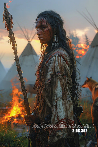 Torchbearer's Fox Vigil Canvas