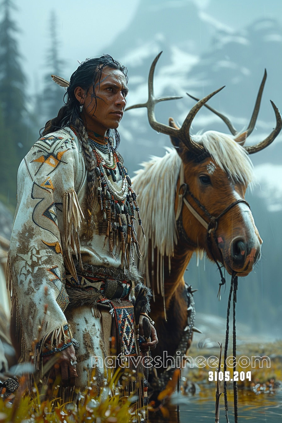 Antlered Spirit Bond Canvas – NativeShinee